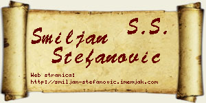 Smiljan Stefanović vizit kartica